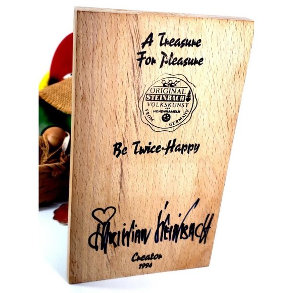 Nutcracker Steinbach LINEN WEAVER Signed Christian Spinning Wheel Turns 1994 Box - Picture 12 of 13